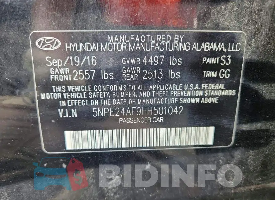 5NPE24AF9HH501042 Photo# 12