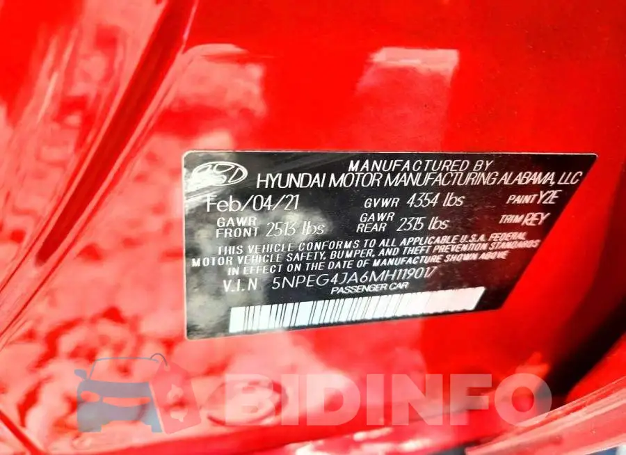 5NPEG4JA6MH119017 Photo# 13