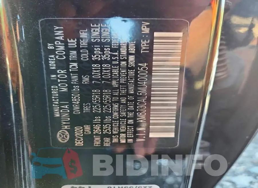 KM8J3CAL5MU400054 Photo# 14