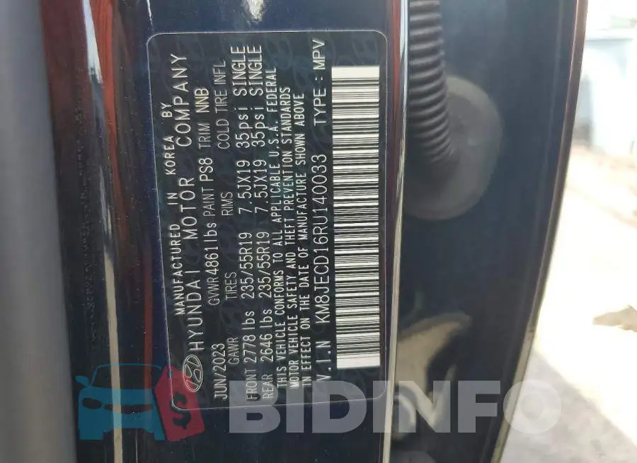 KM8JECD16RU140033 Photo# 13