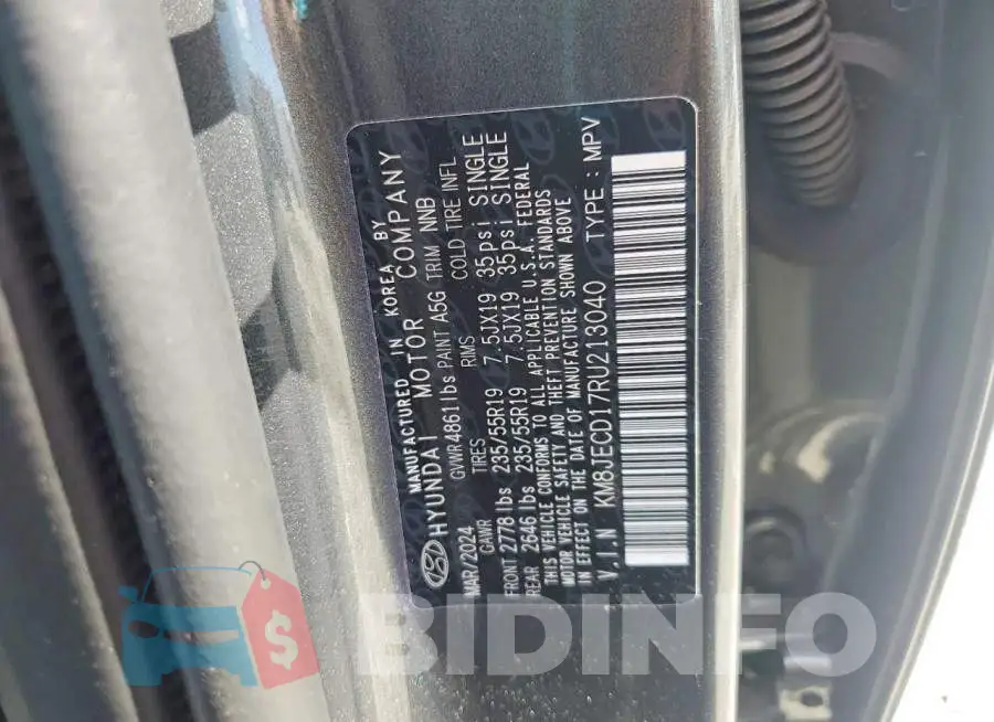 KM8JECD17RU213040 Photo# 13