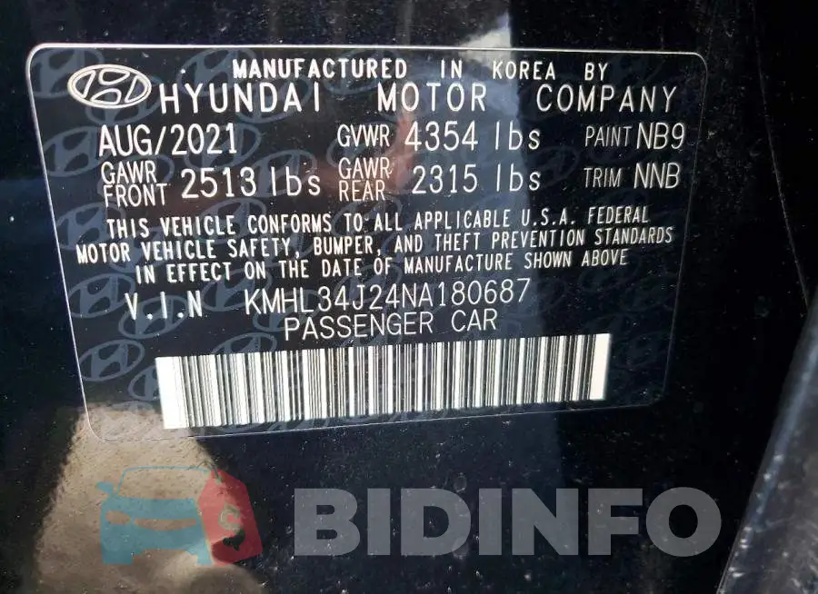 KMHL34J24NA180687 Photo# 12