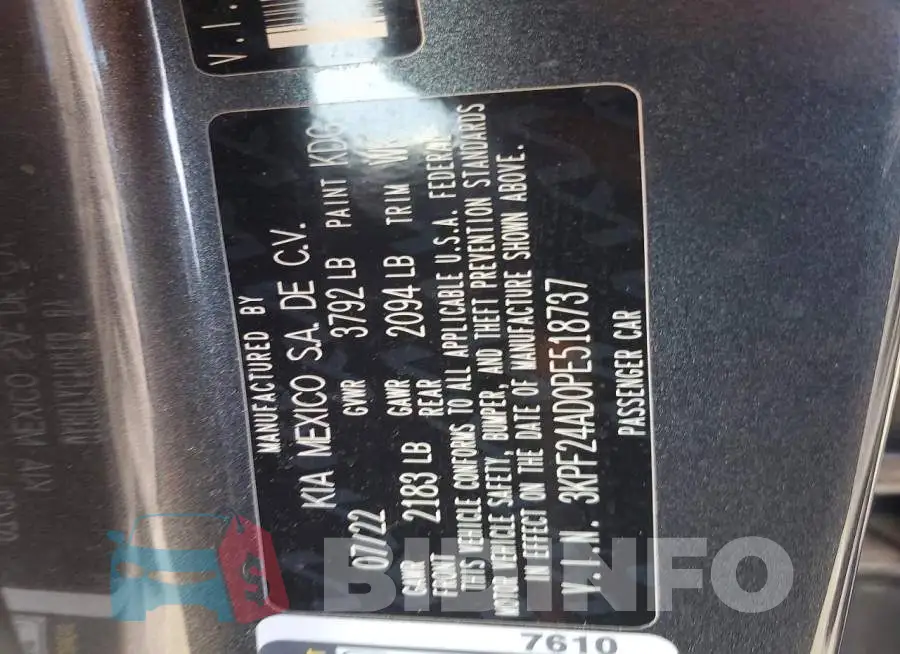 3KPF24AD0PE518737 Photo# 12