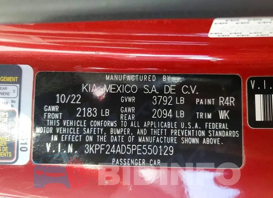 3KPF24AD5PE550129 Photo# 12
