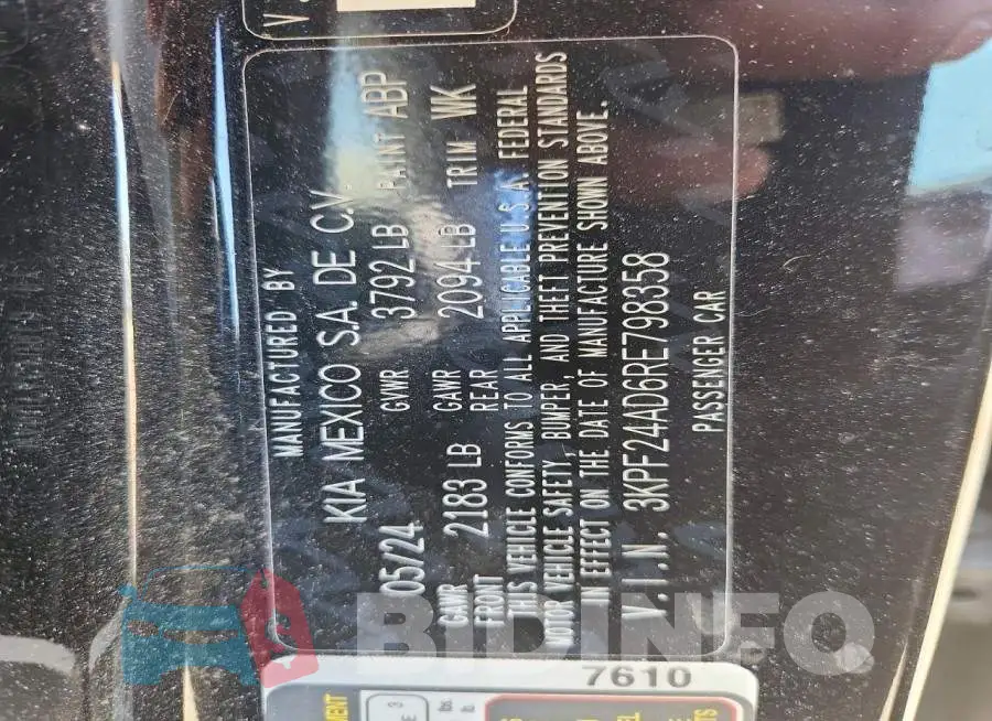 3KPF24AD6RE798358 Photo# 12