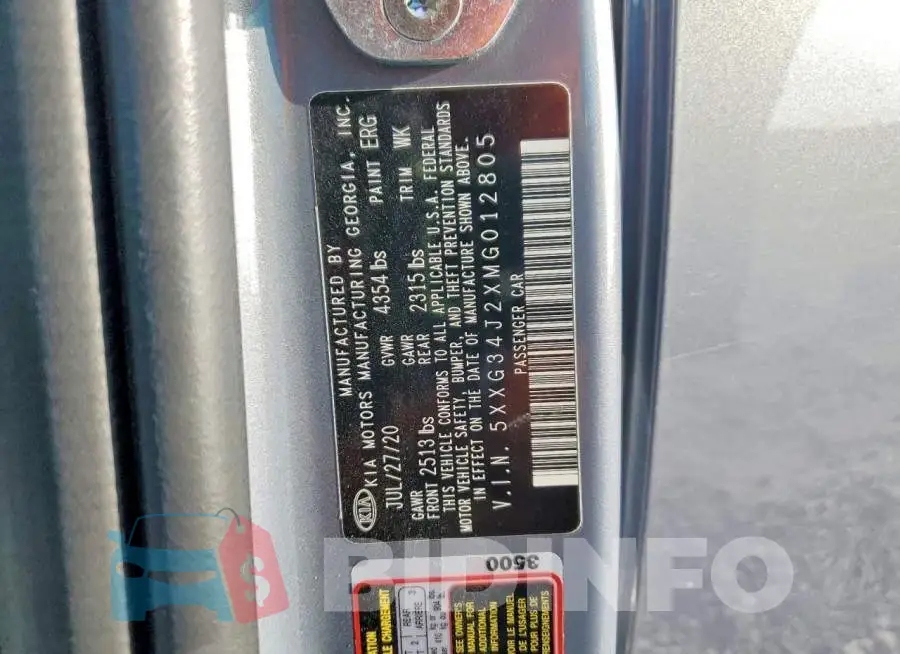 5XXG34J2XMG012805 Photo# 12