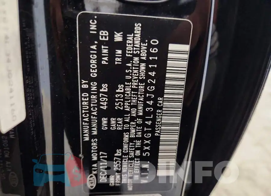 5XXGT4L34JG241160 Photo# 12
