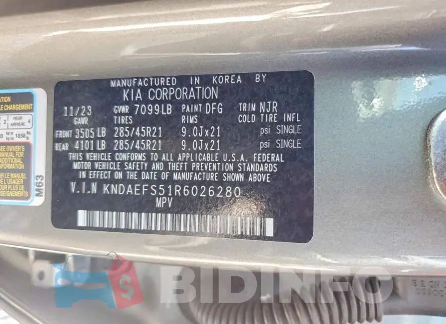 KNDAEFS51R6026280 Photo# 12