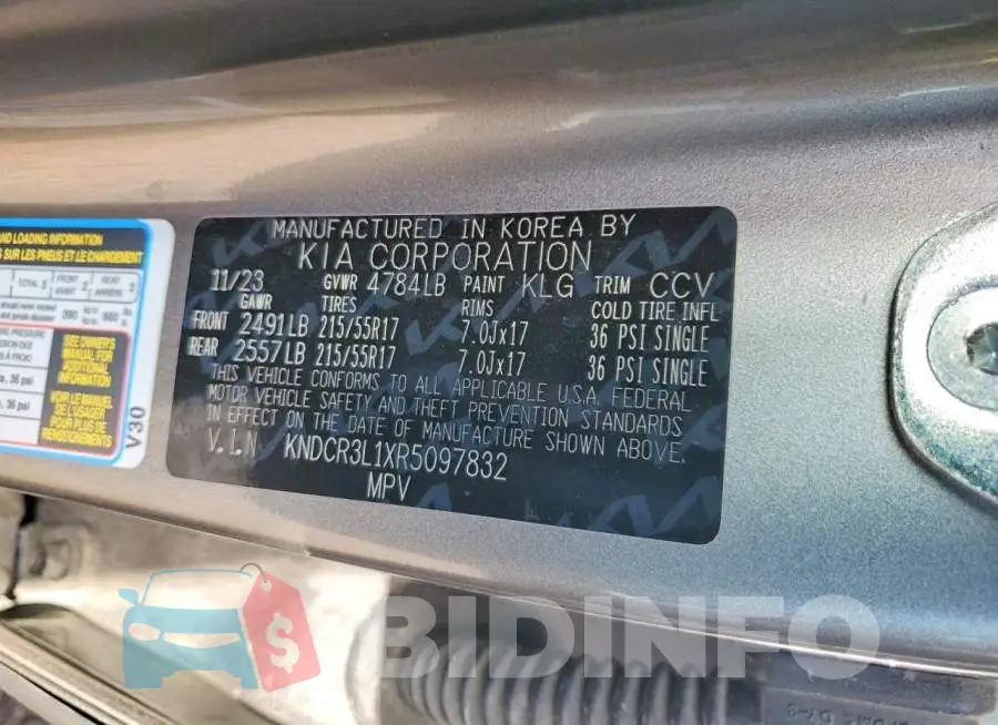 KNDCR3L1XR5097832 Photo# 13