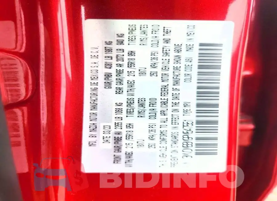 3MVDMBBM9PM547551 Photo# 13