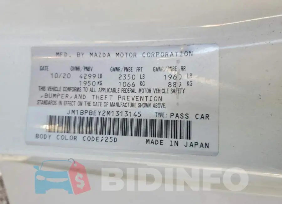 JM1BPBEY2M1313145 Photo# 12