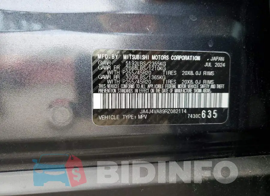 JA4J4VA89RZ082114 Photo# 12