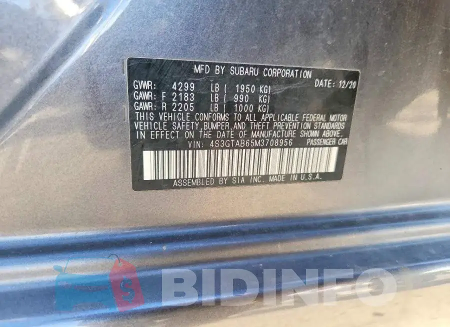 4S3GTAB65M3708956 Photo# 12