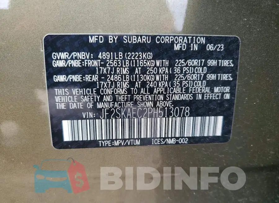 JF2SKAEC2PH513078 Photo# 13