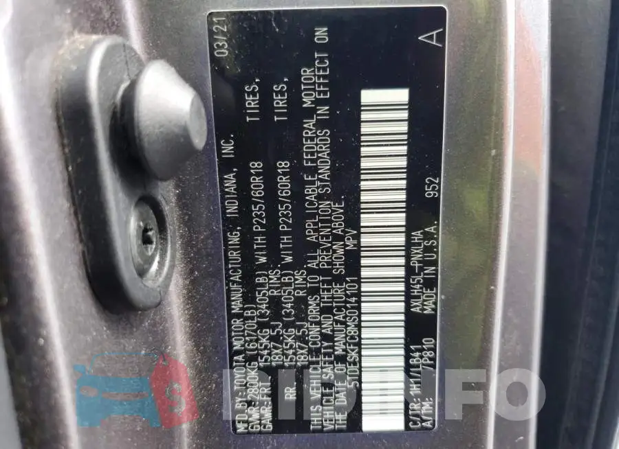 5TDESKFC8MS014101 Photo# 13