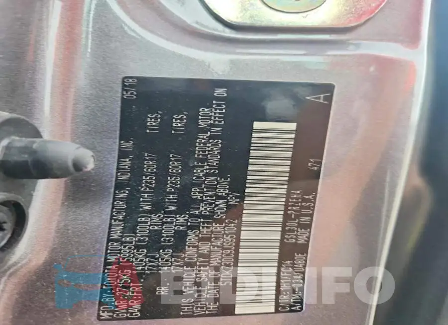 5TDKZ3DC9JS951042 Photo# 14