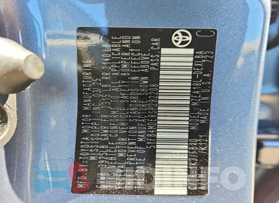 5YFB4MDE8SP292208 Photo# 12