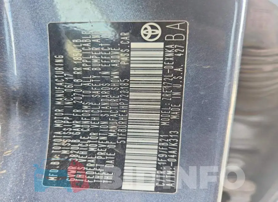 5YFBURHE4HP722185 Photo# 12