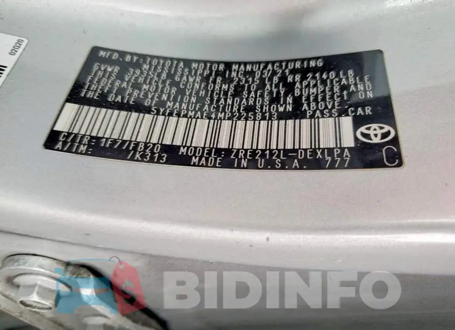 5YFEPMAE4MP225813 Photo# 12