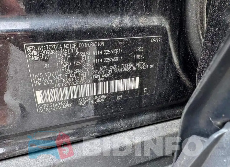 JTMF1RFV2KD047590 Photo# 12