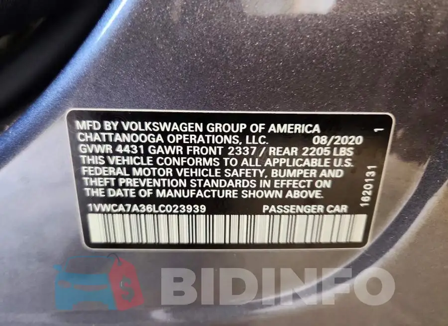 1VWCA7A36LC023939 Photo# 13