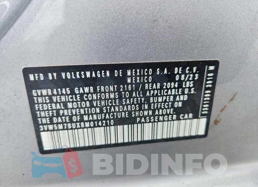 3VW5M7BUXRM014210 Photo# 13