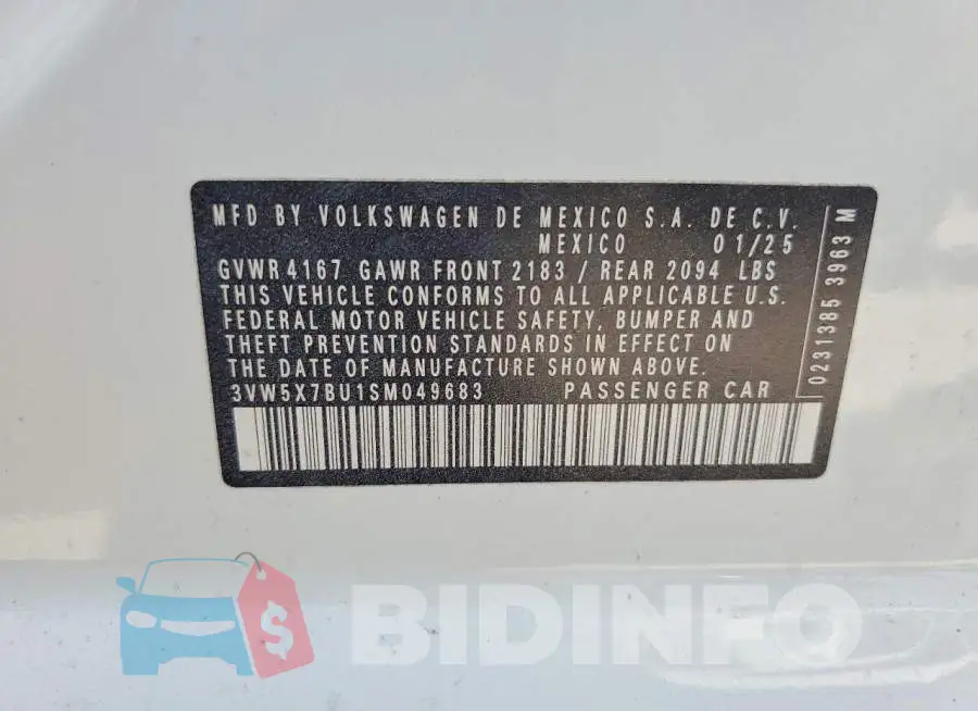 3VW5X7BU1SM049683 Photo# 12