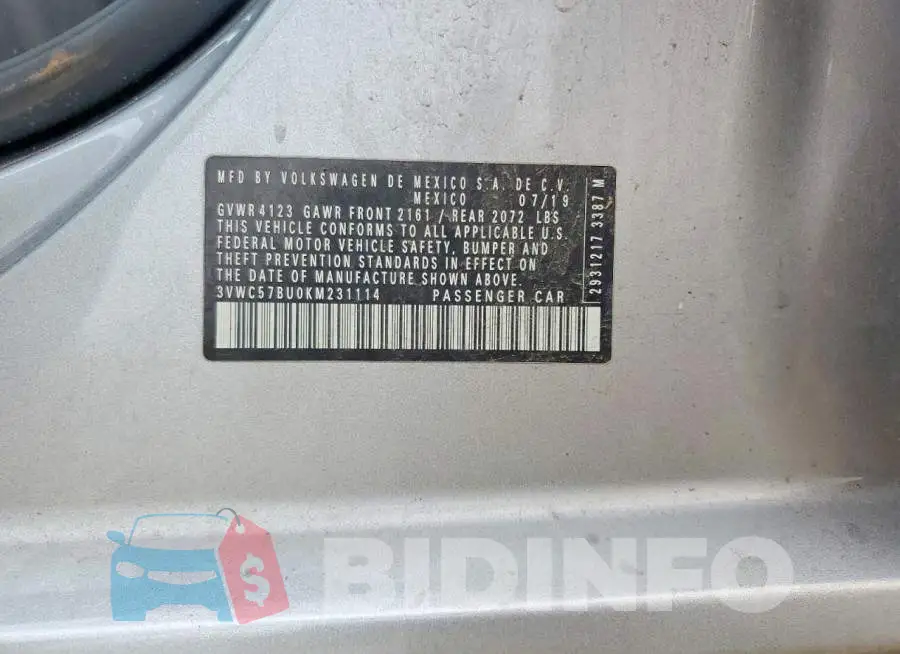 3VWC57BU0KM231114 Photo# 12
