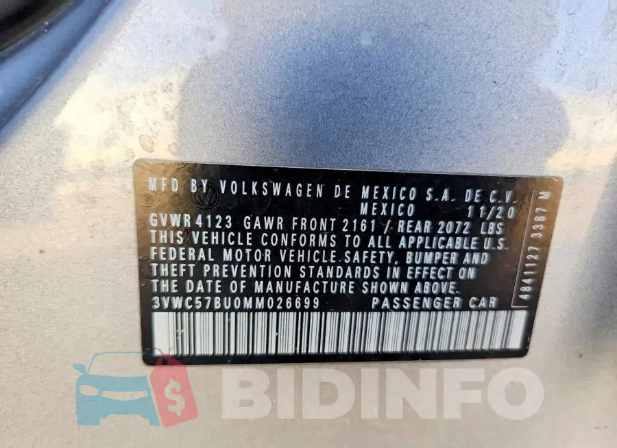 3VWC57BU0MM026699 Photo# 13