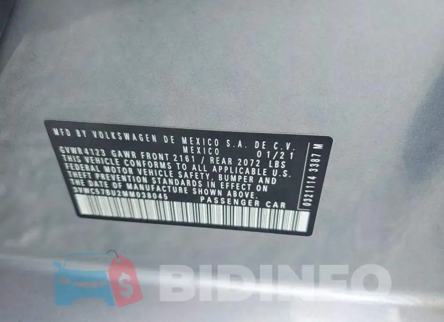 3VWC57BU2MM038045 Photo# 12
