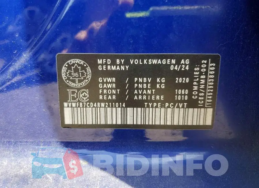 WVWFB7CD4RW211014 Photo# 13