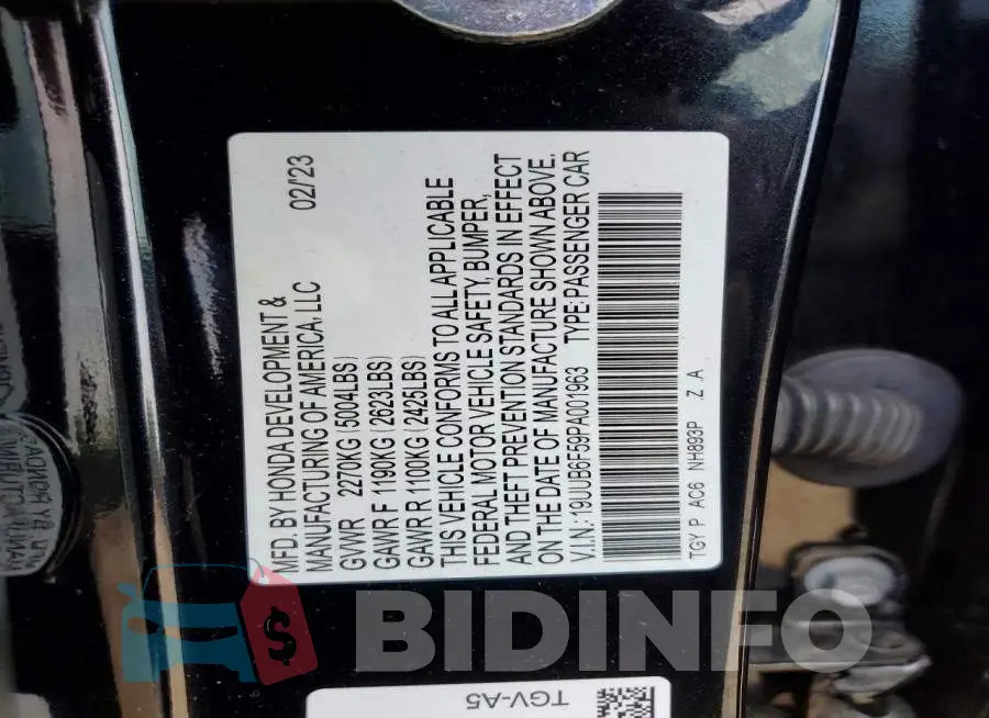 19UUB6F59PA001963 Photo# 12