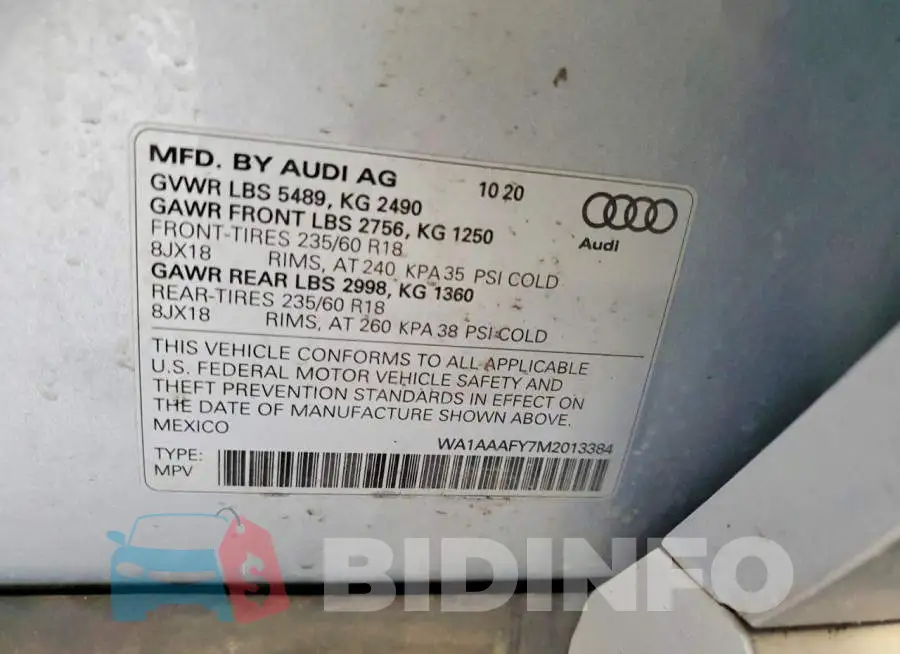 WA1AAAFY7M2013384 Photo# 14