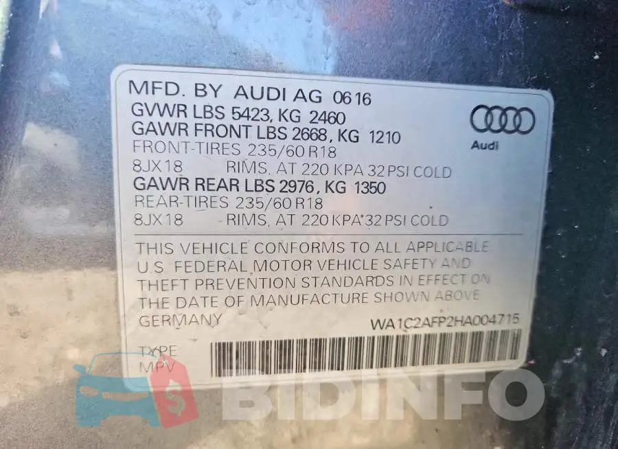 WA1C2AFP2HA004715 Photo# 14