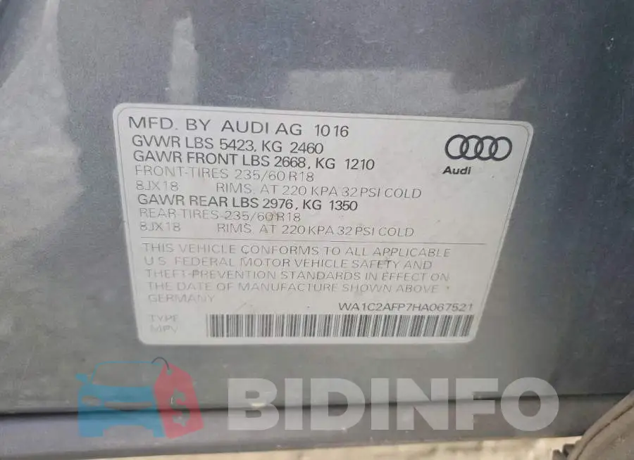 WA1C2AFP7HA067521 Photo# 13