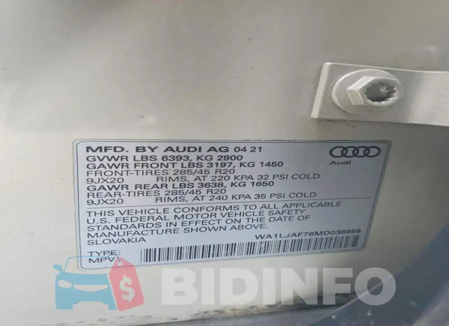 WA1LJAF78MD038959 Photo# 13