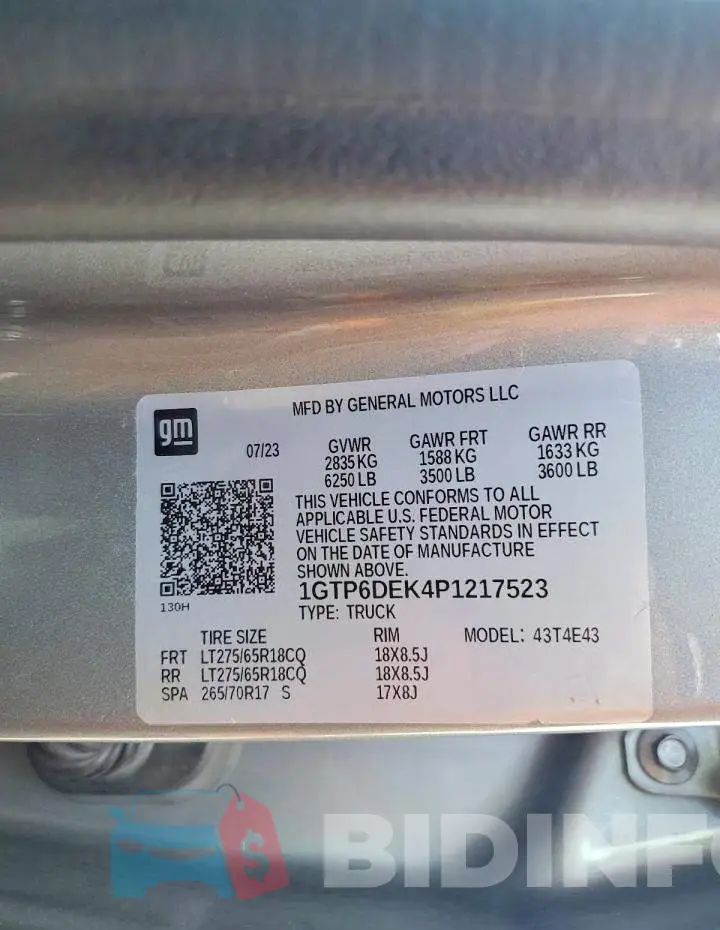 1GTP6DEK4P1217523 Photo# 12