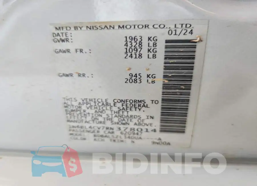 1N4BL4CV7RN378014 Photo# 12