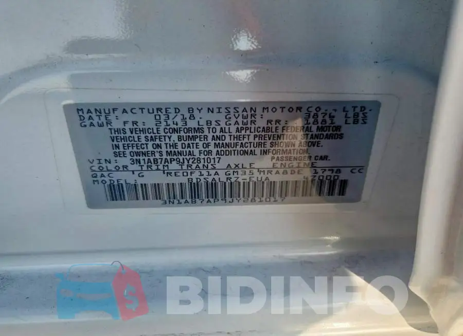 3N1AB7AP9JY281017 Photo# 12