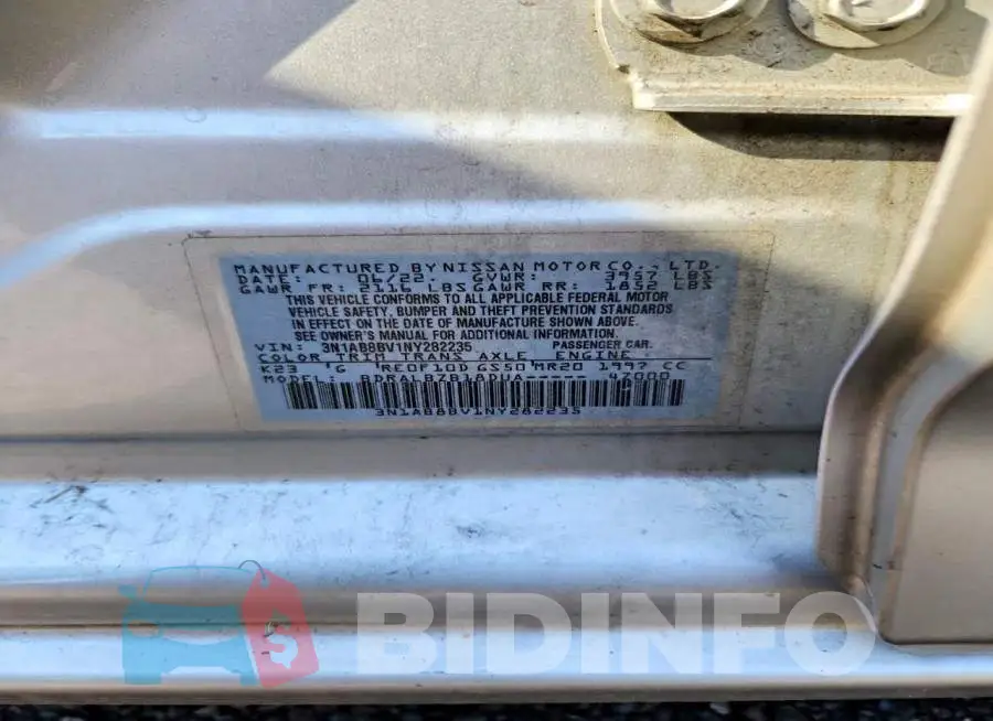 3N1AB8BV1NY282235 Photo# 12
