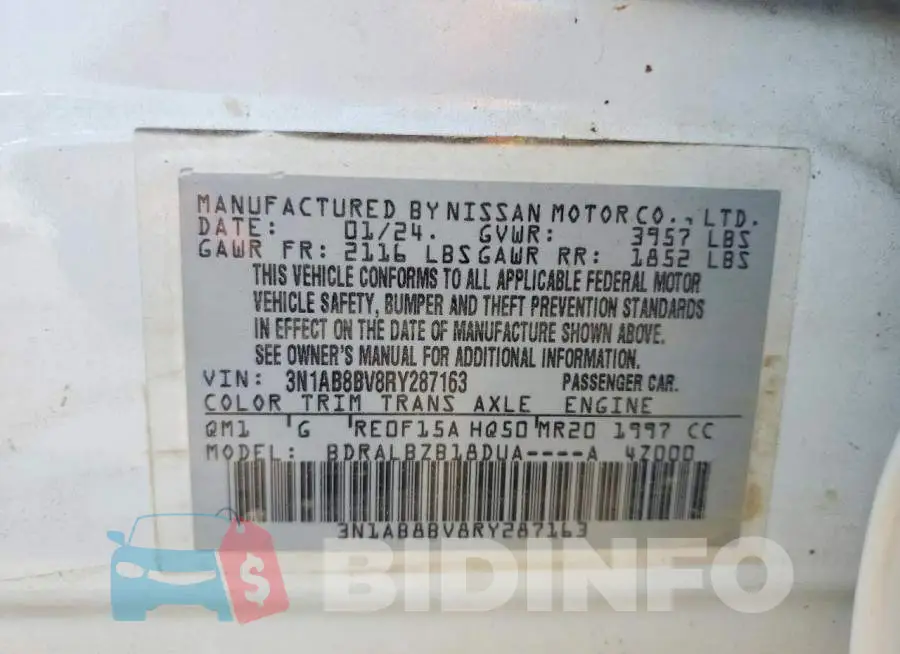 3N1AB8BV8RY287163 Photo# 12