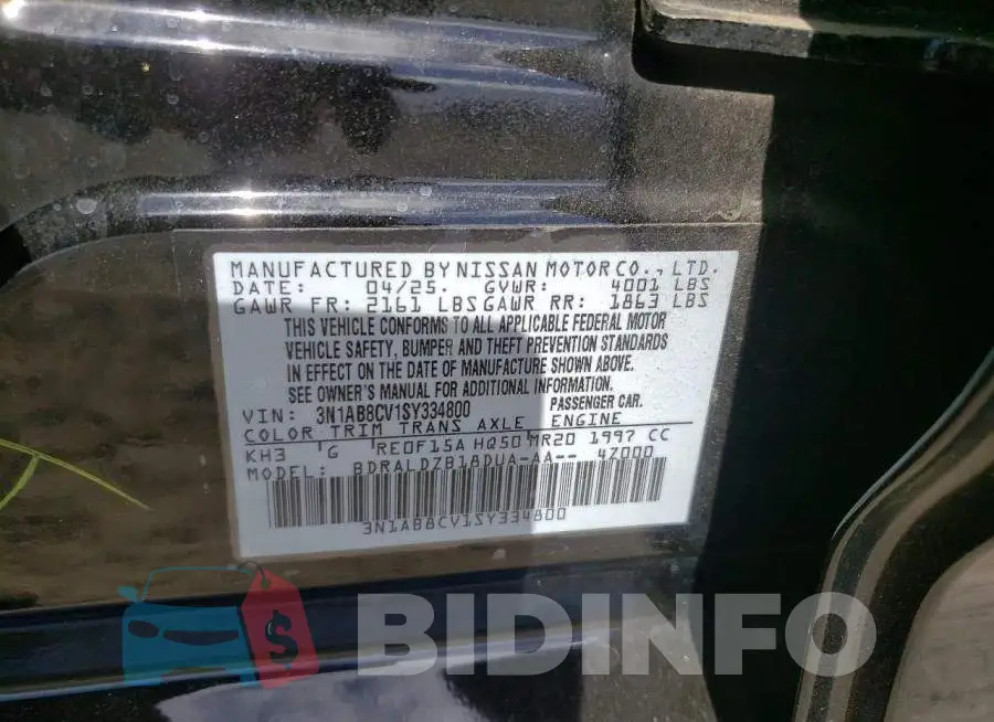 3N1AB8CV1SY334800 Photo# 12