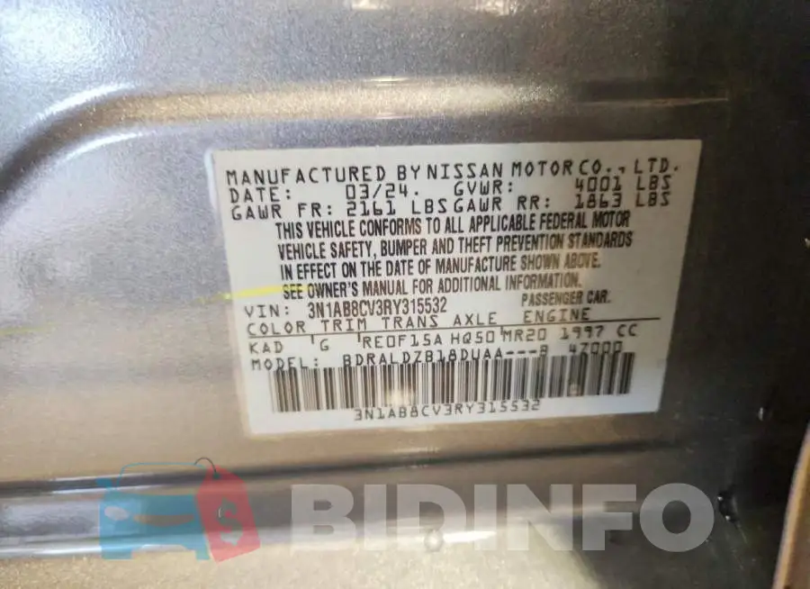3N1AB8CV3RY315532 Photo# 12
