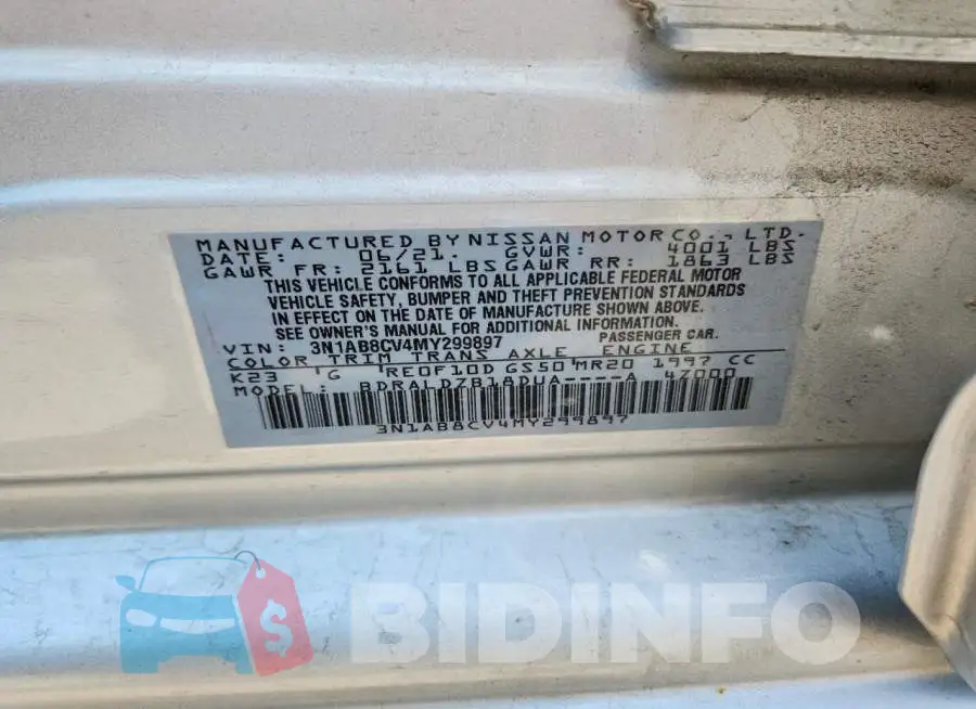 3N1AB8CV4MY299897 Photo# 13