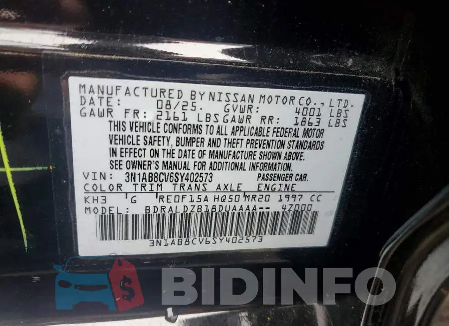 3N1AB8CV6SY402573 Photo# 12
