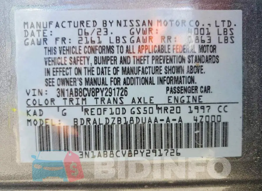 3N1AB8CV8PY291726 Photo# 12