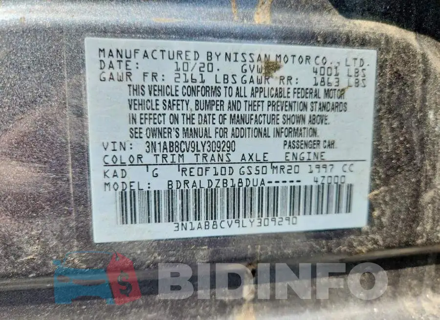 3N1AB8CV9LY309290 Photo# 12