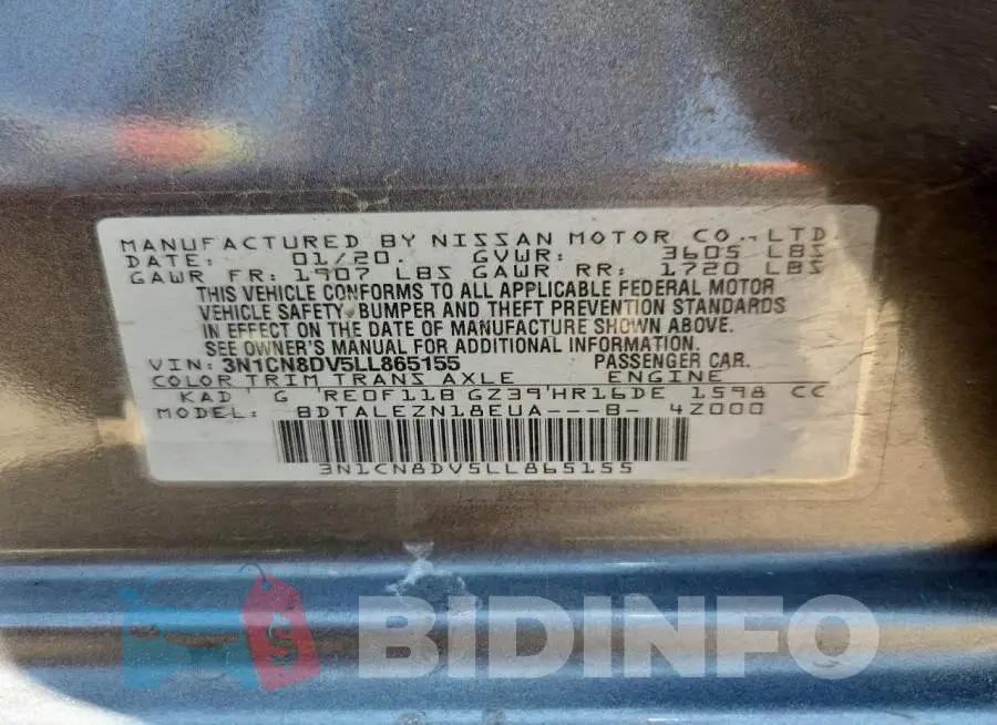 3N1CN8DV5LL865155 Photo# 12