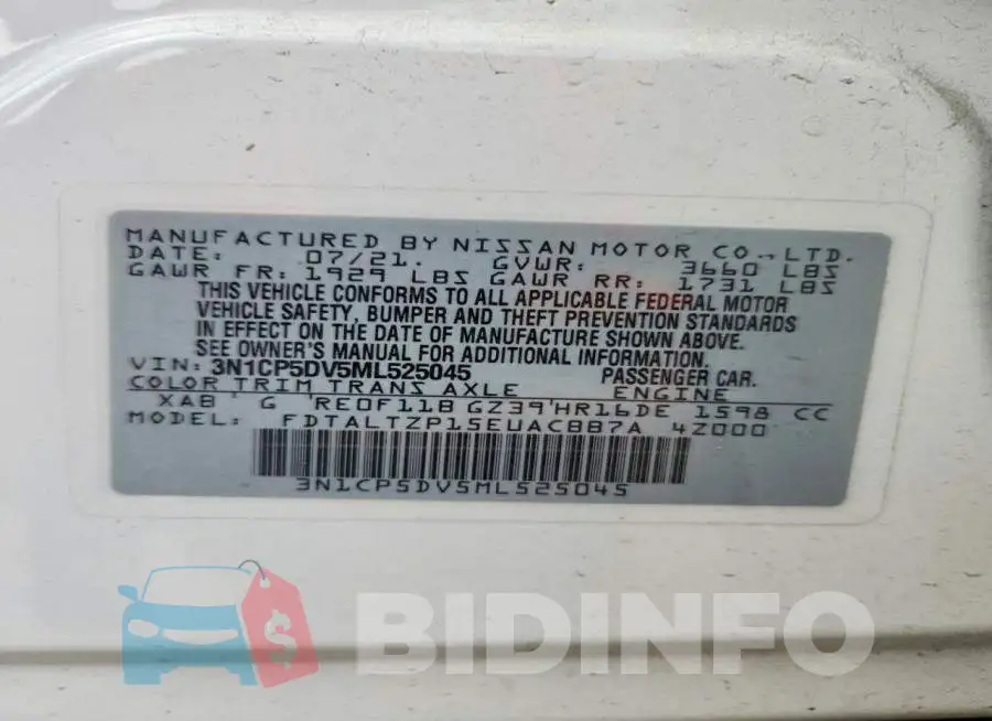 3N1CP5DV5ML525045 Photo# 13