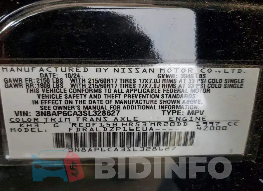 3N8AP6CA3SL328627 Photo# 14